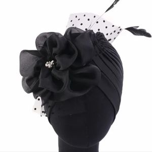 Beautiful Vintage Flower Turban Fascinator Cover Alopecia Chemo Church D…